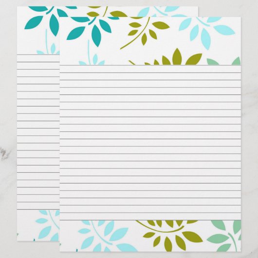 Page de recette à bordure feuillue moderne (Devant / Derrière)