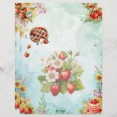 Page de recette complète de la crème de fraise (Devant / Derrière)