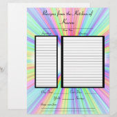 Page de recette Couleurs d'éclatement (Devant / Derrière)