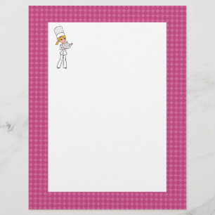 Page de recette Cute Baker Chef Art Unled Recette