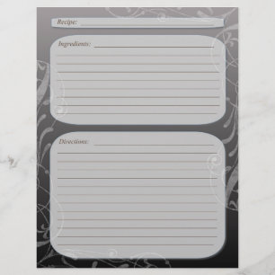 Page de recette de fade gris foncé classe tourbill