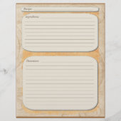 Page de recette de fade orange brun élégant (Dos)