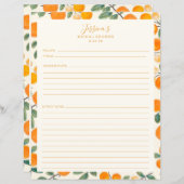 Page de recette Fête des mariées d'agrumes orange  (Devant / Derrière)