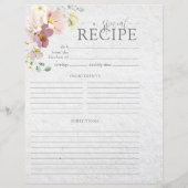 Page de recette Fête des mariées Fleur Jardin Rose (Dos)