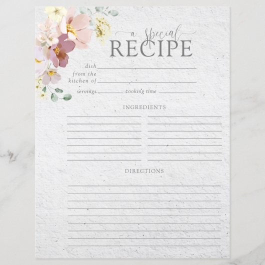 Page de recette Fête des mariées Fleur Jardin Rose (Devant)