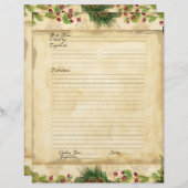 Page de recette Livre de Noël de famille Recette (Devant / Derrière)