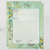 Page de recette Livre de recettes du patrimoine fa (Devant / Derrière)