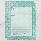 Page de recette Livre de recettes du patrimoine fa (Devant / Derrière)