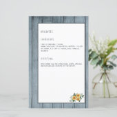 Page de recette livre de recettes mini organisateu (Debout devant)