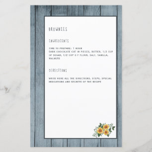 Page de recette livre de recettes mini organisateu