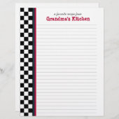 Page de recette Vérification en noir et blanc avec (Devant / Derrière)