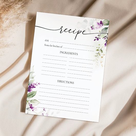 Page de recette verte violet Lilac