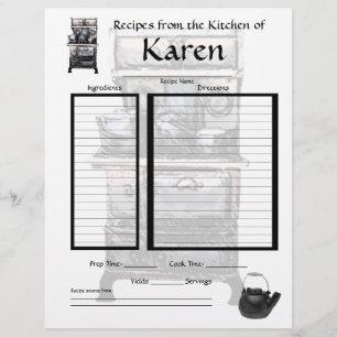 Page de recettes personnalisées