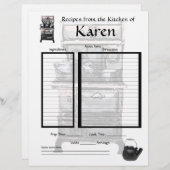 Page de recettes personnalisées (Devant / Derrière)