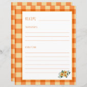 Page de recettes rustiques pour l'organisateur de  (Devant / Derrière)