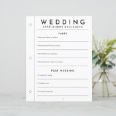 Page de reliure de papeterie de mariage à cérémoni (Debout devant)