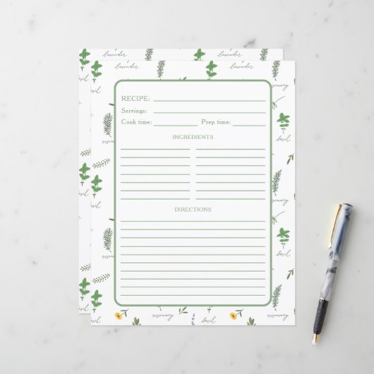 Page de reliure de recette botanique de pharmacien (Devant/Arrière en situation)