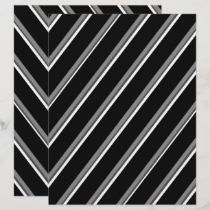 Page de scrapbook à rayures diagonales noir et bla
