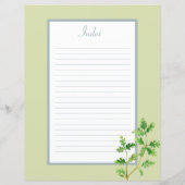 Page de séparation de recette - Insert de classeur (Dos)