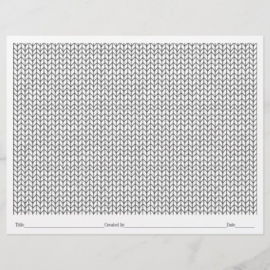Page de tricot horizontal à colorier soi-même (Devant)