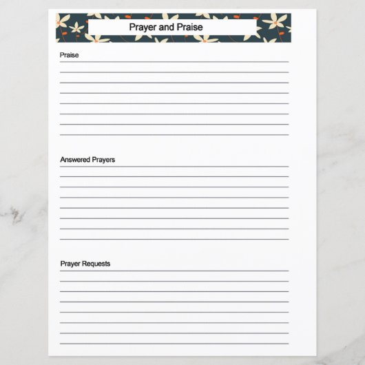 Page Demande de prière (Dos)