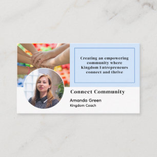 Page des médias sociaux Photo Code QR Carte de vis