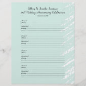 Page d'inscription du livre d'invité du 3e anniver (Devant)