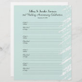 Page d'inscription du livre d'invité du 3e anniver (Devant / Derrière)