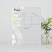 Page d'insertion pour livre de recettes (Debout devant)