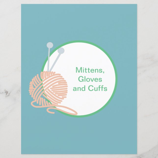 Page Divider bleu - Classeur Motif Tricot Insérer (Devant)