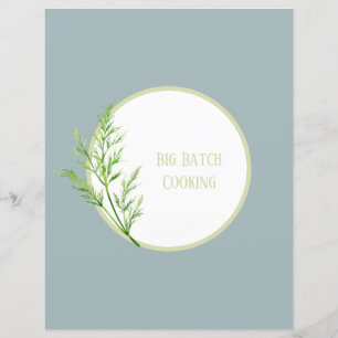 Page Divider Recette - Classeur Herbe Bleue Insére