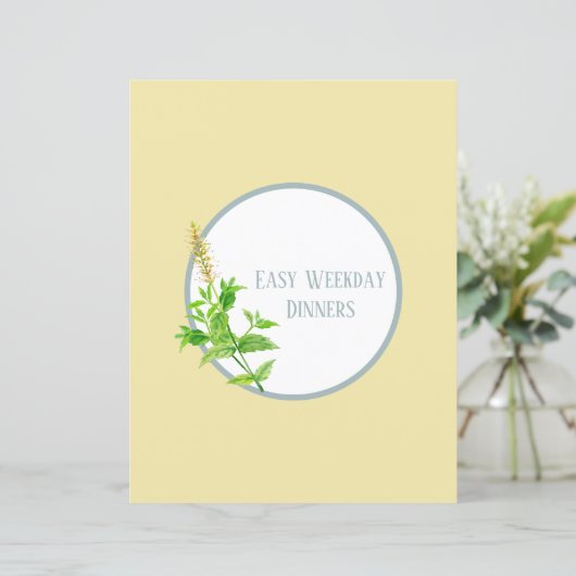 Page Divider Recette - Classeur Herbe Jaune Insére (Debout devant)