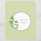 Page Divider Recette - Classeur Herbe Verte Insére (Devant / Derrière)