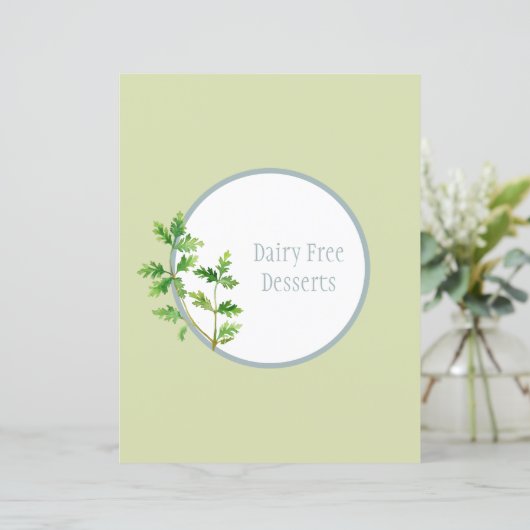 Page Divider Recette - Classeur Herbe Verte Insére (Debout devant)