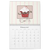 Page du calendrier 2011 de petit gâteau double (Feb 2027)