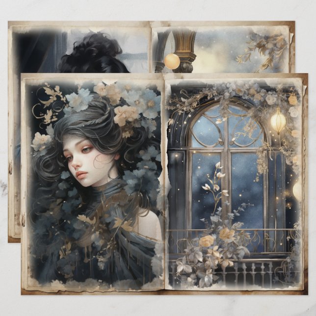 Page du Journal de la Dame de Victoria Balcon bleu (Devant / Derrière)