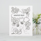 Page du livre de coloriage pour bébés animaux (Debout devant)