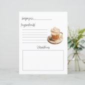 Page du livre de recettes pour recettes de café ch (Debout devant)