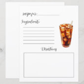 Page du livre de recettes pour Recettes de café fr (Devant / Derrière)