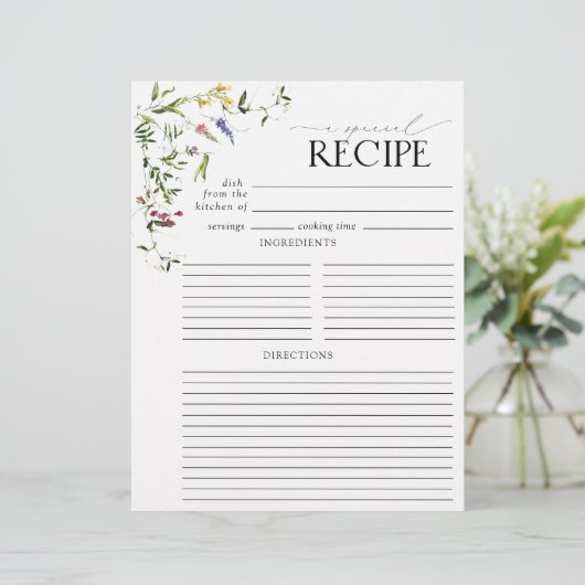 Page Fleur sauvage d'été Fête des mariées Classeur (Debout devant)