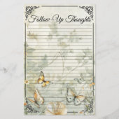 Page Fleurs sauvages de chalet Classeur jaune doux (Dos)