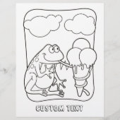 Page Frog avec Icecream Coloriage (Devant)