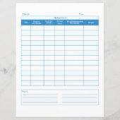 Page Gardien de dossiers de soins de santé Blue Ca (Dos)