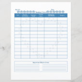 Page Gardien des dossiers de santé de chien bleu (Dos)