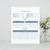 Page Gardien des dossiers de santé de chien bleu (Debout devant)