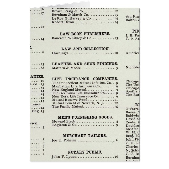 Page Index des entreprises de Californie (Devant)