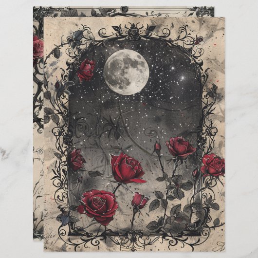 Page Journal de junk gothique vintage (Devant / Derrière)