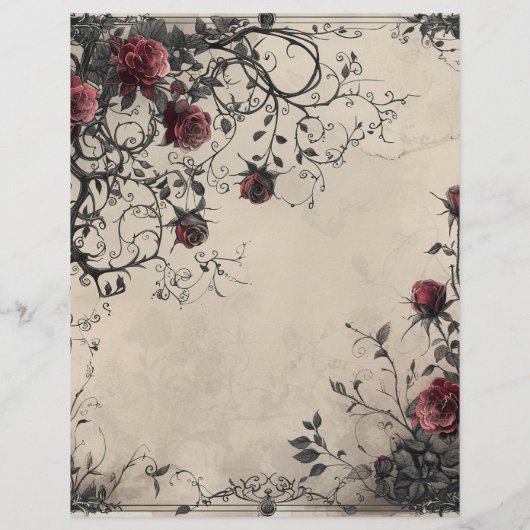 Page Journal de junk gothique vintage (Dos)