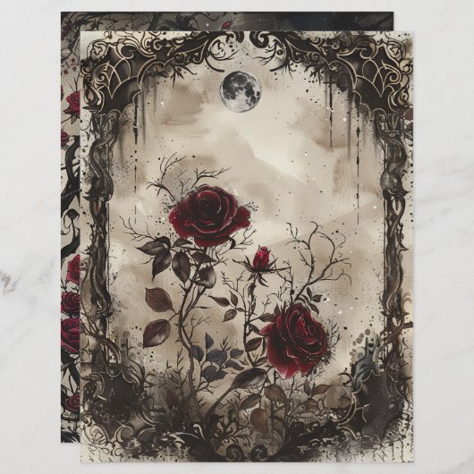 Page Journal de junk gothique vintage (Devant / Derrière)