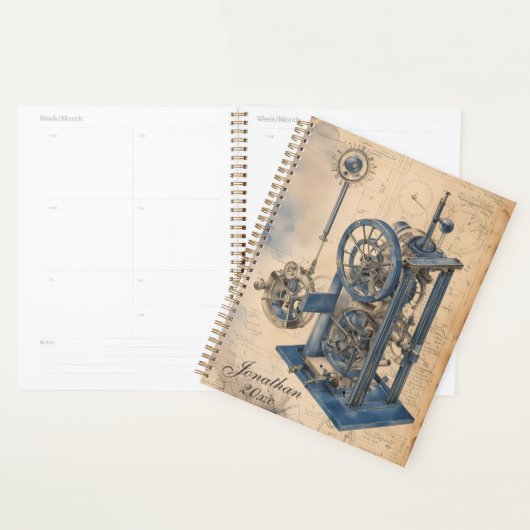 Page Journal de junk Machinery Steampunk (Devant avec enveloppe)